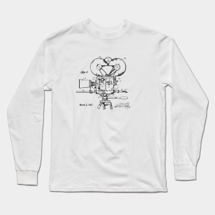 Old Movie Camera Patent Print Long Sleeve T-Shirt